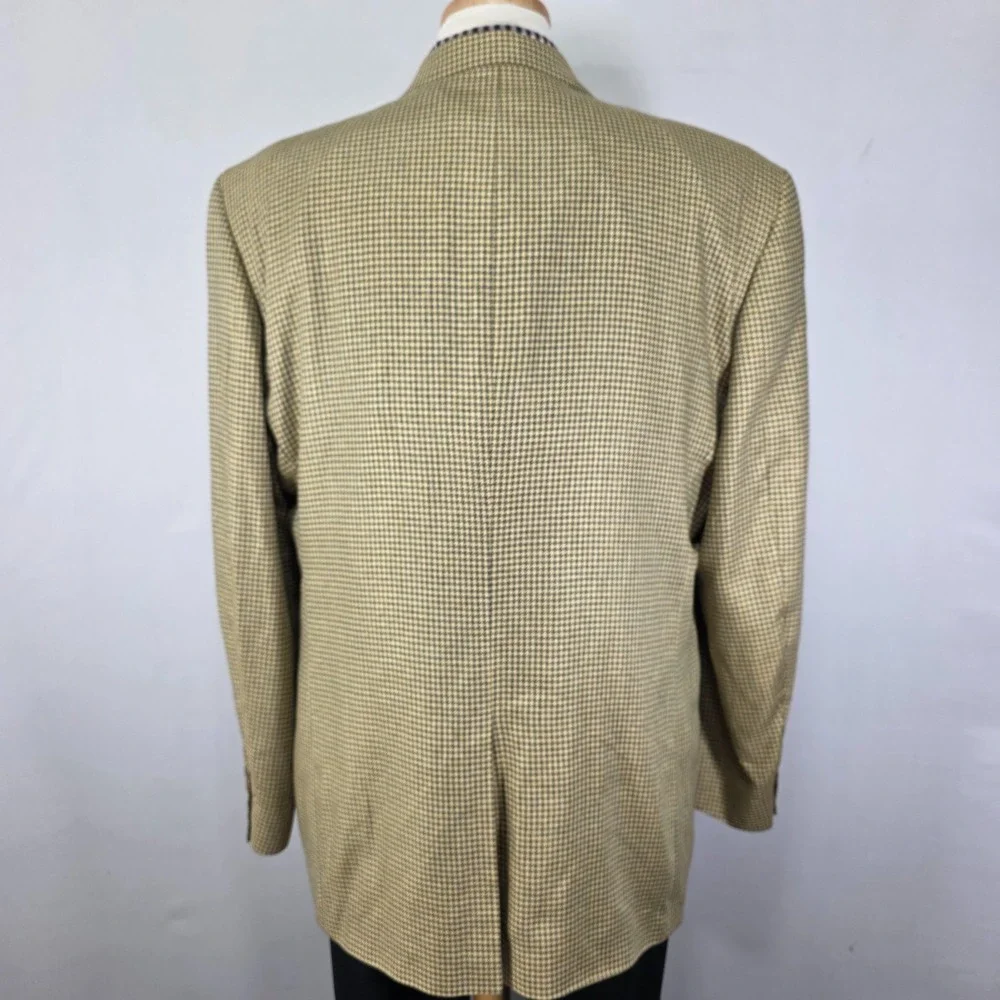 Nautica‎ Men's Sport Coat Blazer Two Button Houndstooth Silk Size 48L